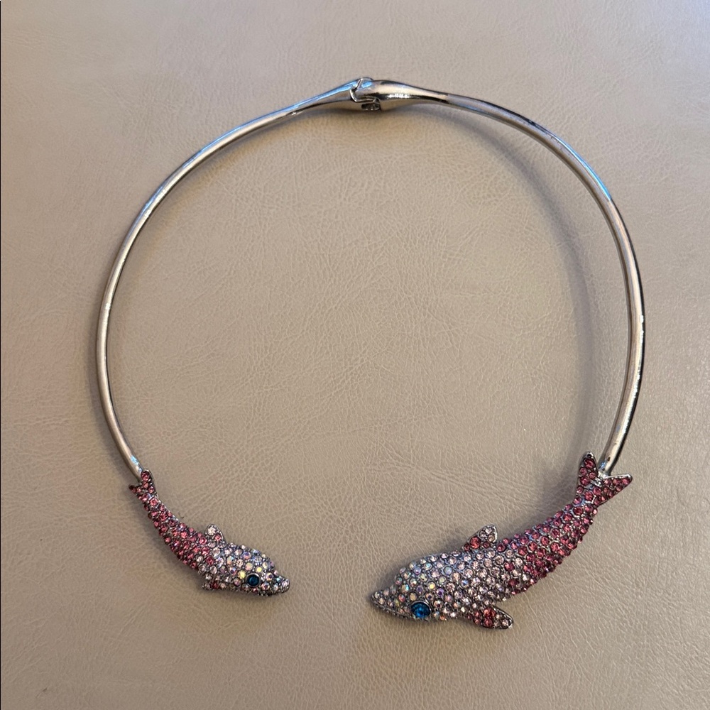 Betsey Johnson dolphin choker necklace